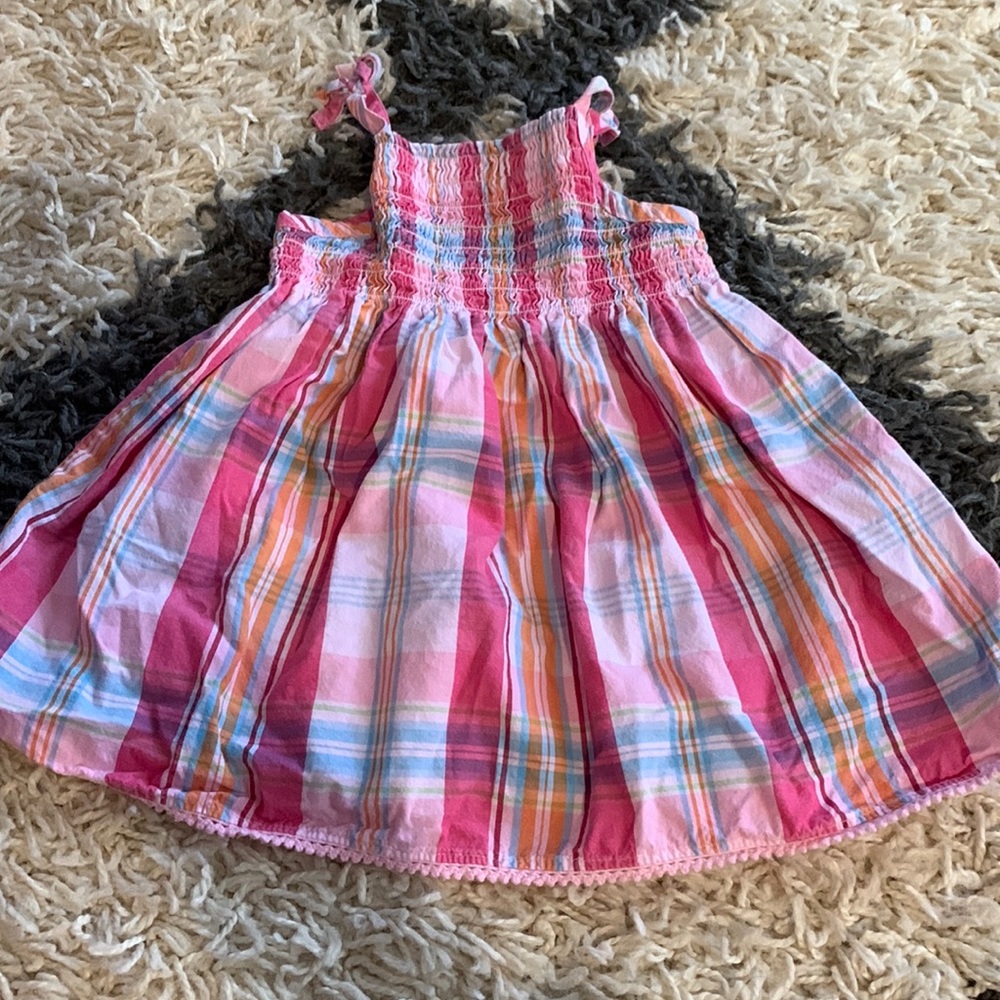 (5/$10) Plaid dress 3-6M